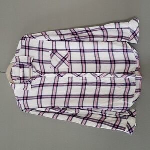 BLL Pink/Navy/White Plaid blouse
